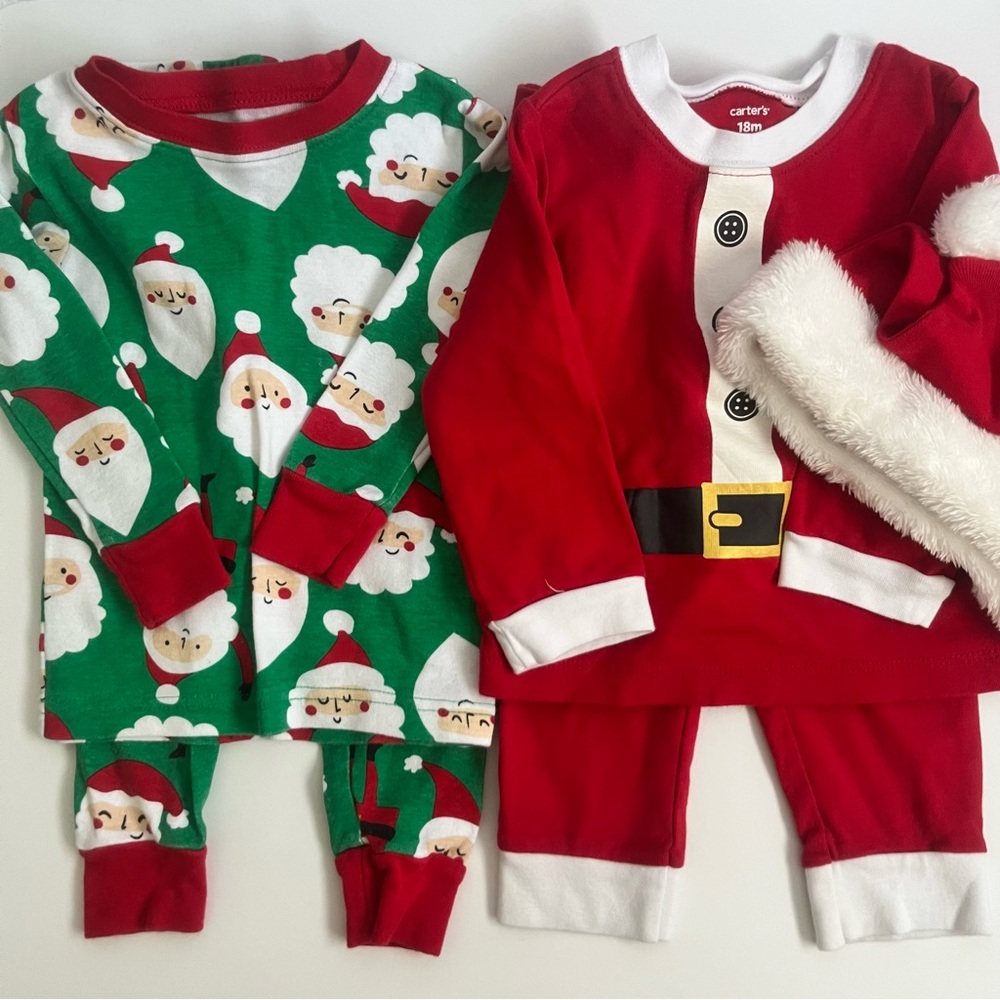 CARTER’S Christmas Pajamas set of 2 - Picture 1 of 10